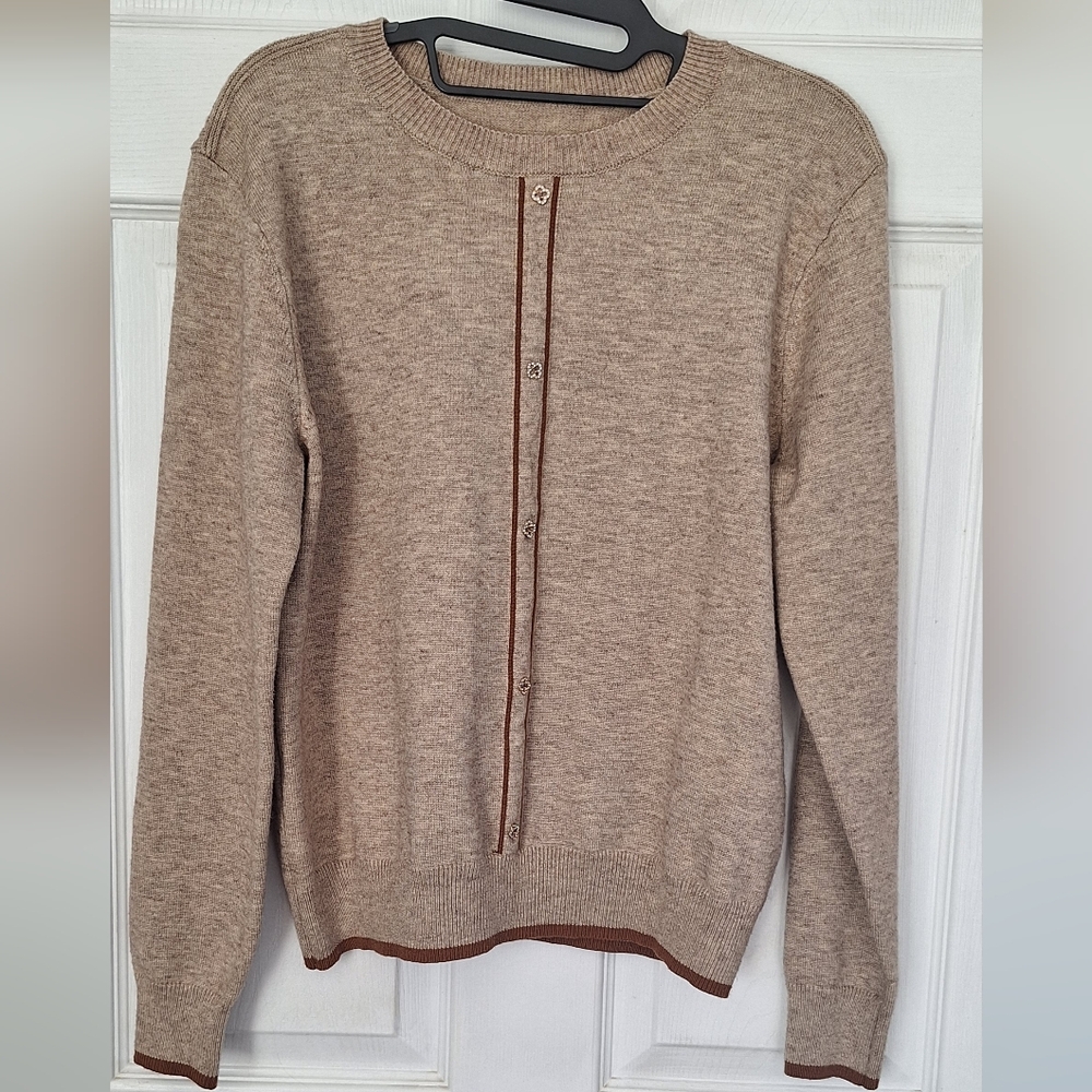 Emery Rose Sweater Size Medium Light Brown New Without Tags
